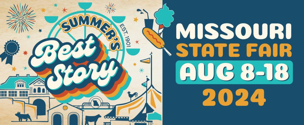 Missouri State fair official masthead image. Missouri state fair augest 8th - 18th